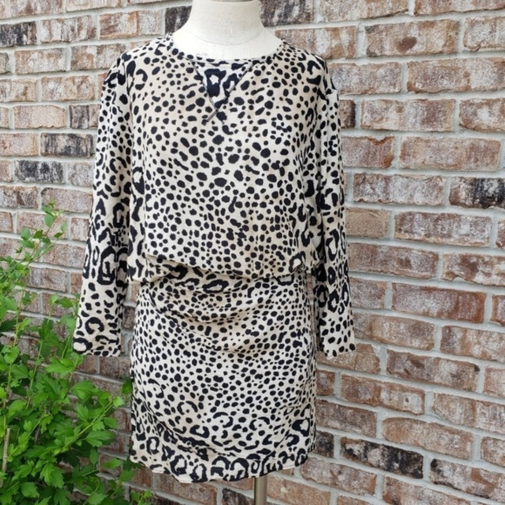 NWT Zara Woman Leopard Print Pleated Skirt Dress